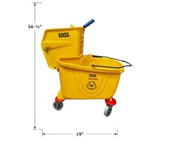 26 QT Yellow Space Saving Combo Mop Bucket and Side Press Wringer Lavex