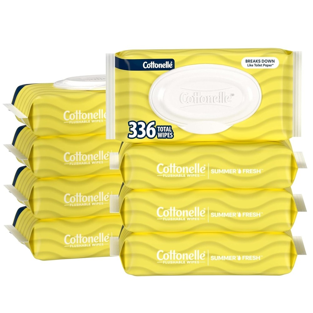 Cottonelle Summer Fresh Scent Flushable Wipes, 2 Packs, 42 Wipes Each