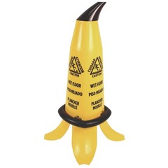 Impact® Banana Wet Floor Cones, 11 x 11.15 x 23.25, Yellow/Brown/Black