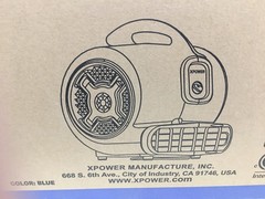 XPOWER P-830 1 HP 3600 CFM Air Mover Commercial Carpet Dryer Floor Fan Blower