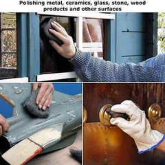 5 Rolls Grade #0000 Steel Wool Total 68Ft Steel Wool Roll for Cleaning, Remove