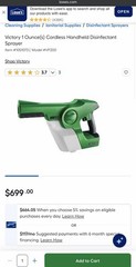Victory Innovations VP200 Cordless Handheld Electrostatic Sprayer
