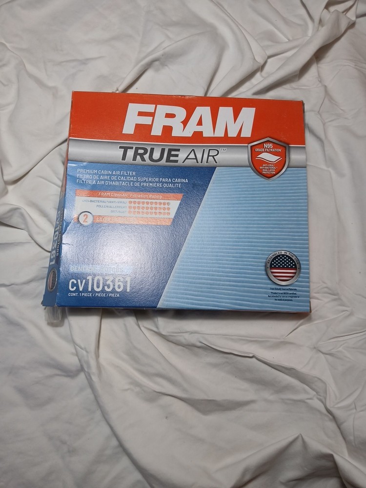 FRAM CV10361 TrueAir Premium Cabin Air Filter with N95 Grade Filter Media for