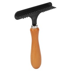 Premium Wooden Handle Pet Grooming Rake For Cats And Dogs Premium