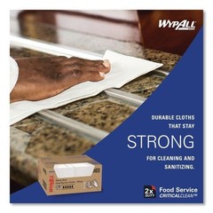WypAll 06053 X50 Foodservice Towels, 1/4 Fold, 23.5 x 12.5, White, 200/Carton