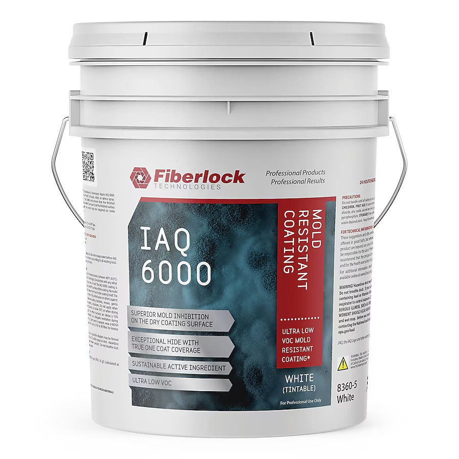 Fiberlock IAQ 6000 Mold Resistant Coating Interior White Matte 5-Gallon 8360-5
