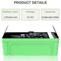 Dentsing Upgraded 5200Mah 75Wh Replacement Battery 4376392 1800Li For Irobot