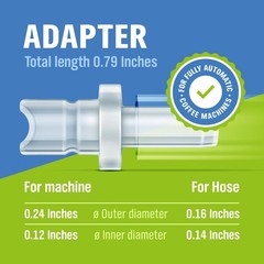 Milk hose set for Jura fully automatic coffee machines – with 3x 38cm, clear