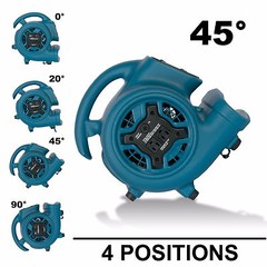 XPOWER P-260AT Mini Scented Air Mover, Carpet Dryer, Utility Fan blowing 800 CFM