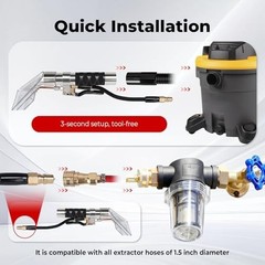 Carpet & Upholstery Cleaning Extractor Kit – Hose, Wand & Adapter for Home & Aut