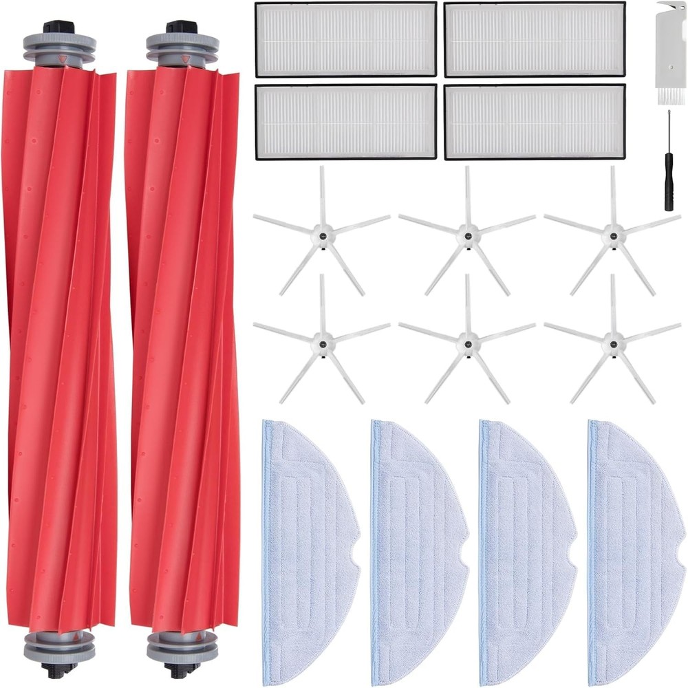 18Pack S7 Replacement Parts for Roborock S7Max Ultra,S7Pro Kit White
