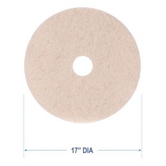Boardwalk 17″ Hog Hair Burnishing Pads – Natural (5-Piece/Carton)