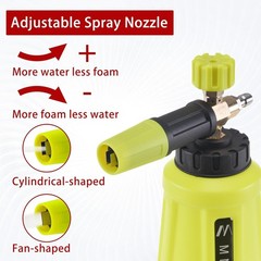 M MINGLE High Pressure Washer Gun Snow Foam Black, Green, Red, White, Yellow