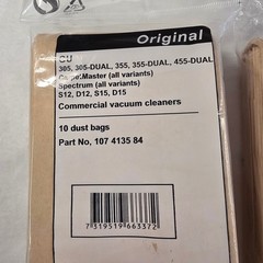 Lot of 3 Commercial Vacuum Bag 107 4135 84 CarpetMaster Spectrum S12 D12 S15 D15