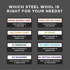 GMT Steel Wool #4 Coarsest Grade Hand Pads; Pack of 16 Pads (117007)