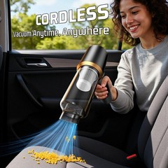 Cordless Car Vacuum Cleaner: Handheld Vacuum with 16000Pa Strong Suction, Brushl