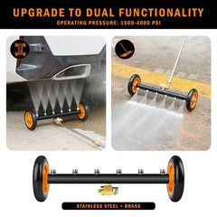 Undercarriage Pressure Washer Attachment, Siebwin 16″ 16 Inch, Orange