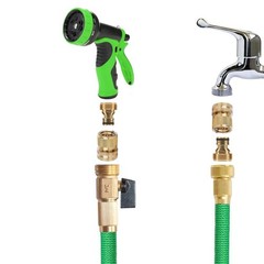 SHOWNEW Quick Connect Hose Fitting, Solid Brass Garden 5 Packs,