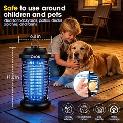 Iqn Bug Zapper Outdoor Plug-In Electric Mosquito Fly Zapper 15W Grid On/Off