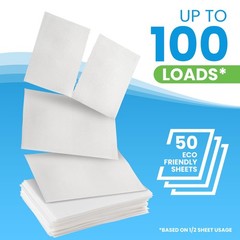 Clean Elements Laundry Detergent Sheets (100 50 Count (Pack of 1), White