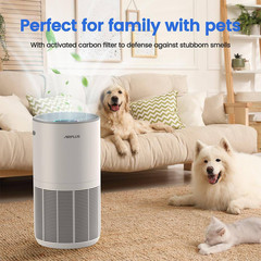 3000 Sq. Ft. True HEPA H13 Personal Room Air Purifier in Whites, 99.97% Cleaner,