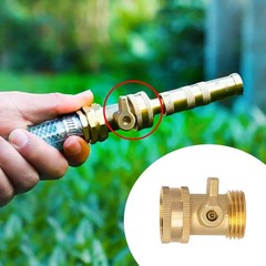 Xiny Tool Brass Garden Hose Shut Off Valve, 2 Pack Heavy Duty 2 Pack, Gold