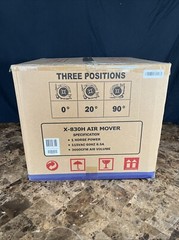 XPOWER P-830H 1 HP Commercial Air Mover Floor Dryer Fan w/ Handle & Wheels