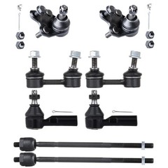 Suspension Kit 8pcs Fits Front Ball Joint Tie Rod Sway Bar Alloy Steel
