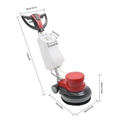 17″ Carpet Cleaning Machine Floor Multi-functional Polishing Brushing Machine 8L
