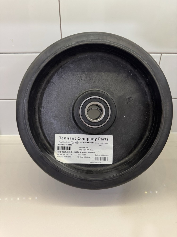 Tennant TIRE ASSY, SOLID, 250MM X 80MM 25MMID 1038560