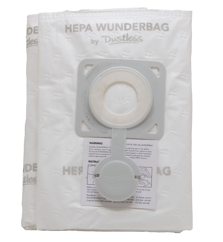 Hepa Dustless Technologies Wunderbag8-10 Gallon-Shop Vac Universal High
