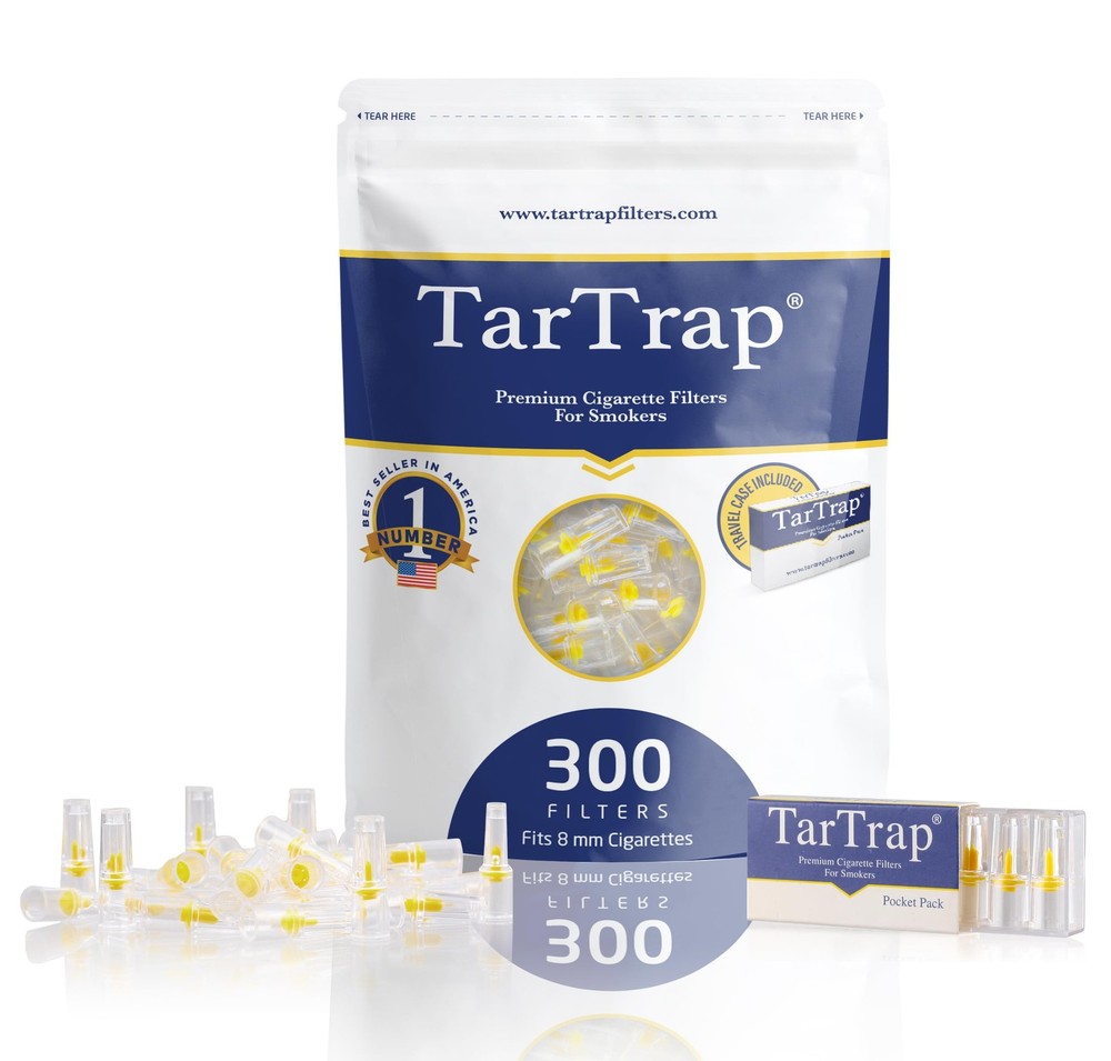 TarTrap 300-Pack Premium Cigarette Filters, Superior 300 Count (Pack of 1)