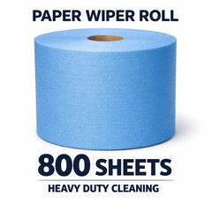 Tork Industrial Paper Wiper Roll 11×12 Blue 800 Sheets Heavy Duty Cleaning Towel