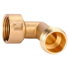 Sanpaint 2 Pack Garden Hose Elbow Connector 90 Degree, 3/4″ 3/4 inch, Brass