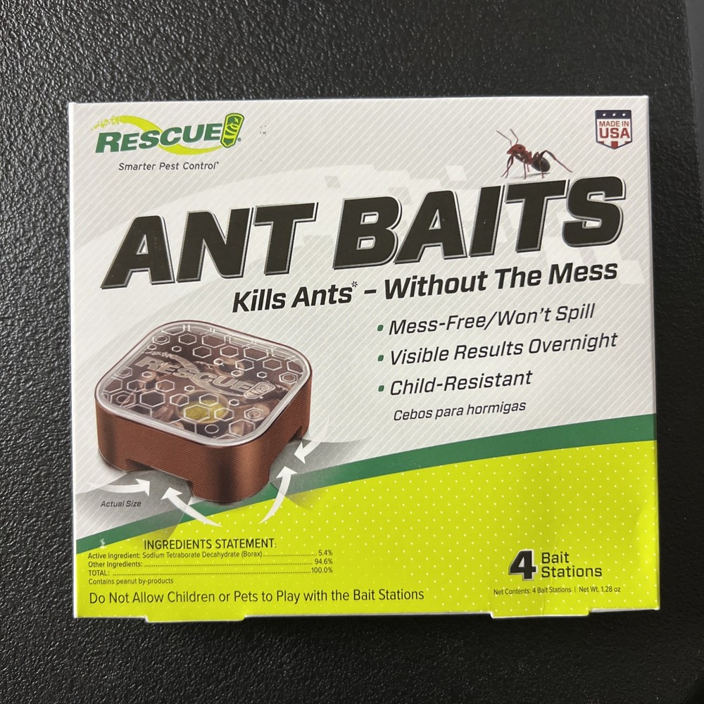 Lot of (2) RESCUE! Ant Bait Indoor 4 Bait Stations