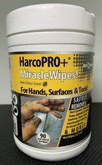 HarcoPRO+ Miracle Wipes 90 Wet Wipes 12×6” For Hands, Surfaces & Tools (5-PACK)