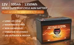 MB127 Nilfisk Commercial Scrubber 17B 20B 200B 12V AGM 100AH VMAX BATTERY