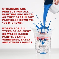 – 190 Micron Filter Tips Ultra-Fine Paint Strainer (Case of 1000) – Pure Blue…