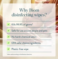 Biom Disinfecting Wipes – Variety – 3pk/180ct Fresh Citurs – Alpine Mint