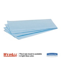 WypAll* L10 Windshield Wipers, Banded, 2-Ply, 9 3/10 x 10 1/2, 140/Pack, 16 Pack
