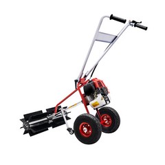 43cc 2-stroke Petrol-powered Sweeper Broom Lawn Gravel Turf Walk Behind Sweeper
