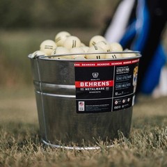 Behrens 1210GS Gray Galvanized Steel Recyclable Round Pail 10 qt.