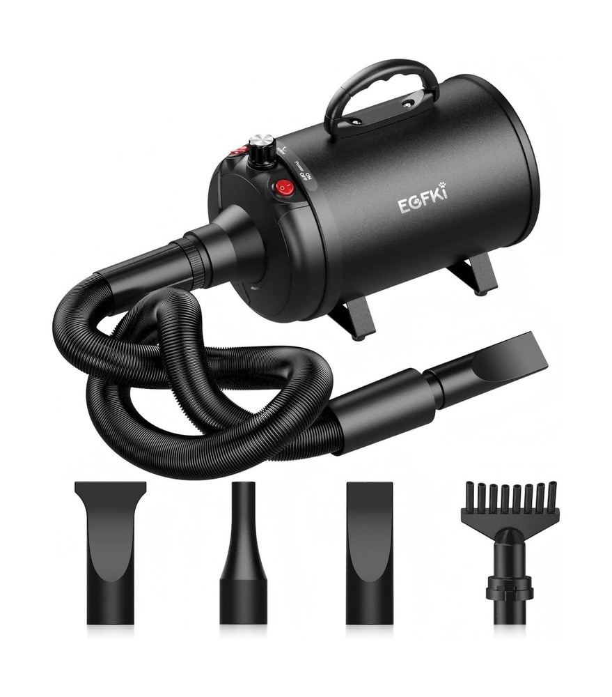 Dog-Hair-Dryer, 5.2HP/ 3800W High Velocity Pet Blow Dryer with Heater for Gro…