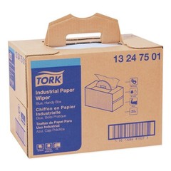 Tork 13247501 12.8 x 16.5 4-Ply Industrial Paper Wiper – BLU/UNSC (180/CT) New
