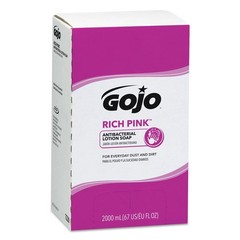 GOJO 7220 RICH PINK 2000 mL AB Lotion Soap Refill for PRO TDX Dispenser(4/CT)New