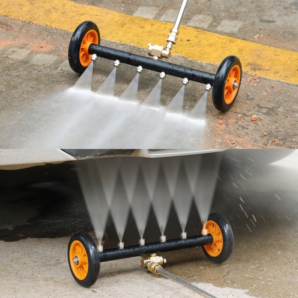 Undercarriage Pressure Washer Attachment, Siebwin 16″ 16 Inch, Orange