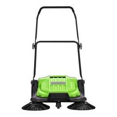 Uimoso Manual Push Floor Sweeper with 25.6″ Sweeping Width for Walk-Behind Use