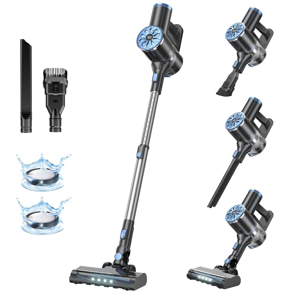 VIPSUN Cordless Vacuum Cleaner with Self-Standing, LED Standard size, Black