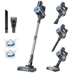 VIPSUN Cordless Vacuum Cleaner with Self-Standing, LED Standard size, Black