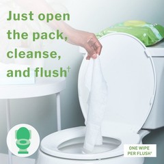 McKesson Flushable* Personal Wipe 7.5 x 12.5″ DXLF48 1 Pack 48 Wipes
